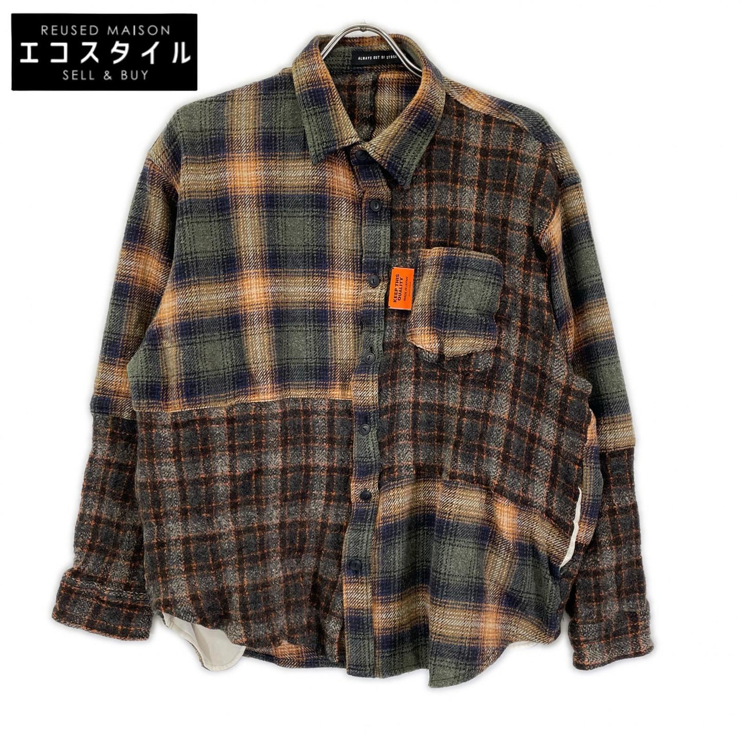 ALWAYS OUT OF STOCK オールウェイズアウトオブストック HA-024205208 ブラウン ネルシャツ トップス