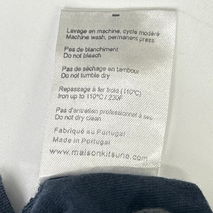 MAISON KITSUNE メゾンキツネ GU00154KJ0010 ブラック パッチ付き 半袖 シャツ トップス