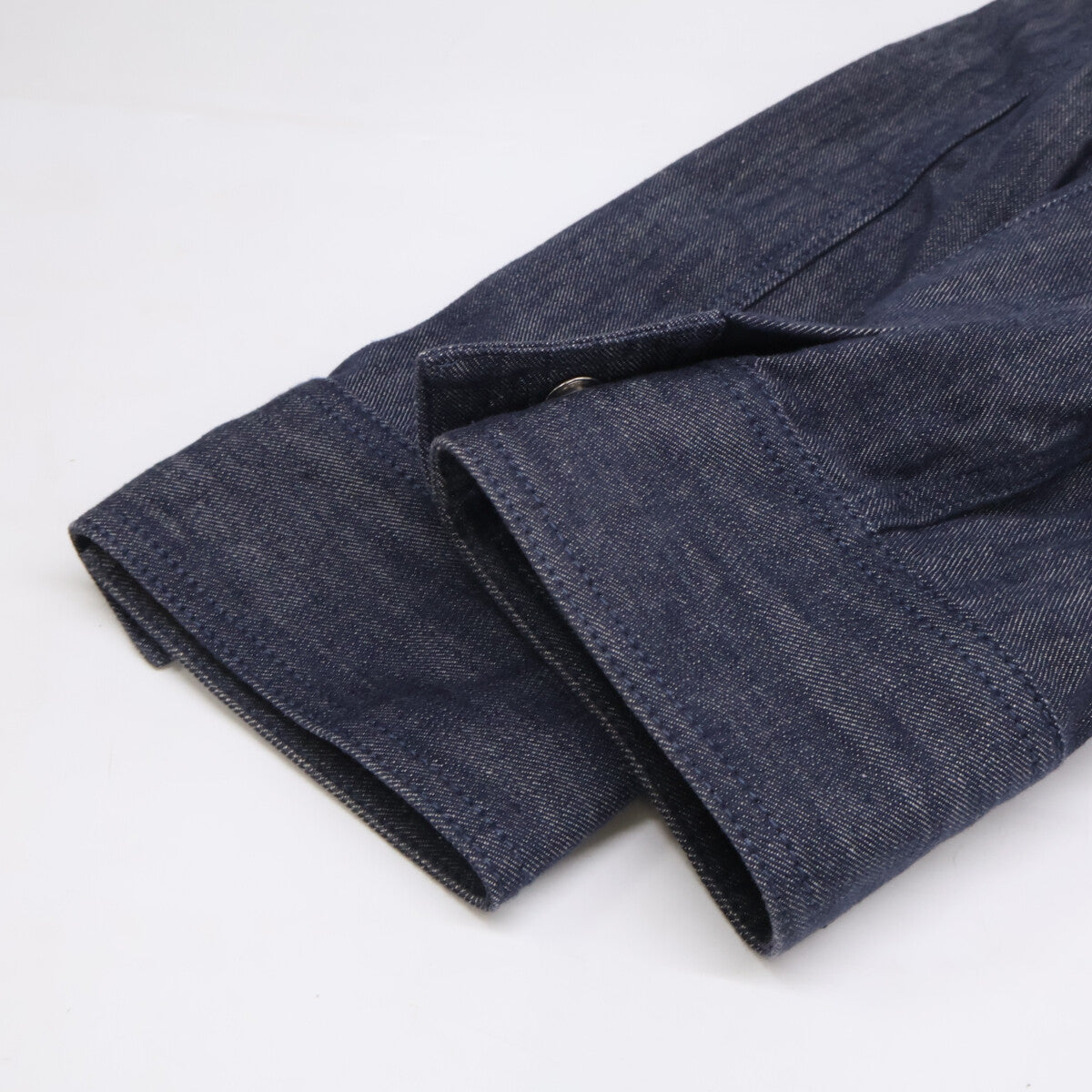 berluti Berluti leather-panel denim shirt