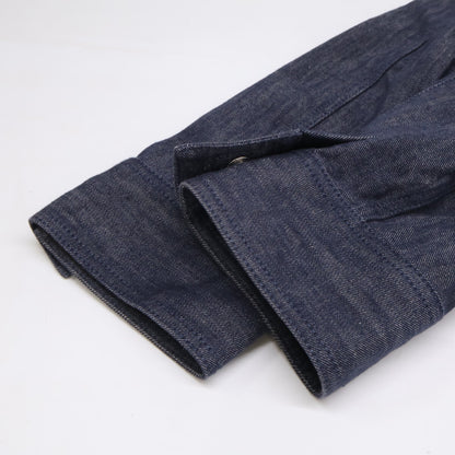 berluti Berluti leather-panel denim shirt