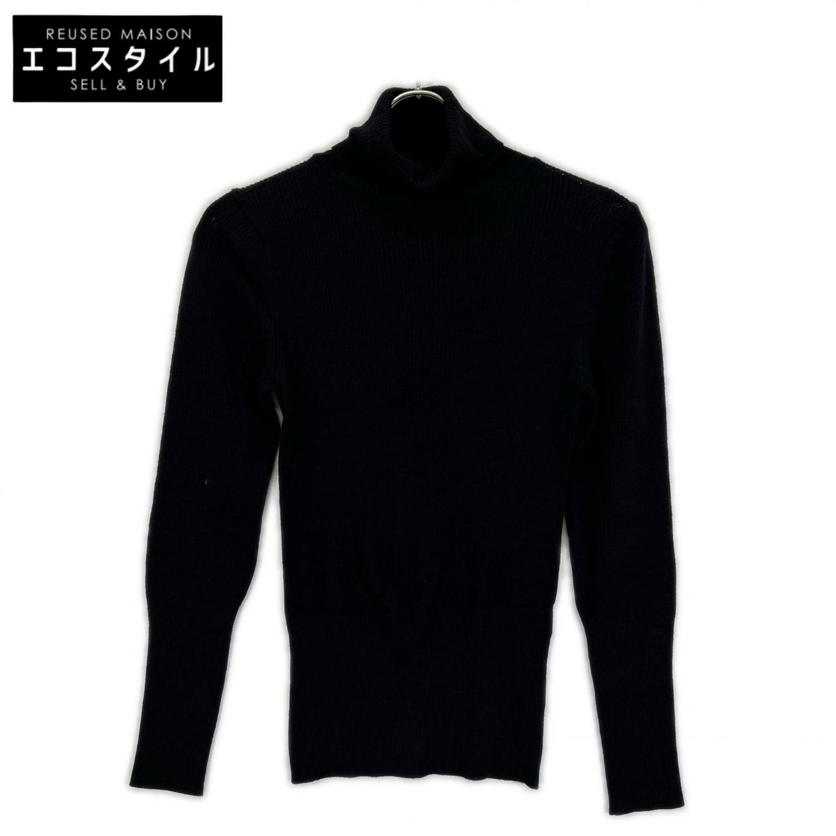 CFCL シーエフシーエル CF006KN097 WOOL RIB HIGHNECK TOP ブラック ハイネックニット トップス