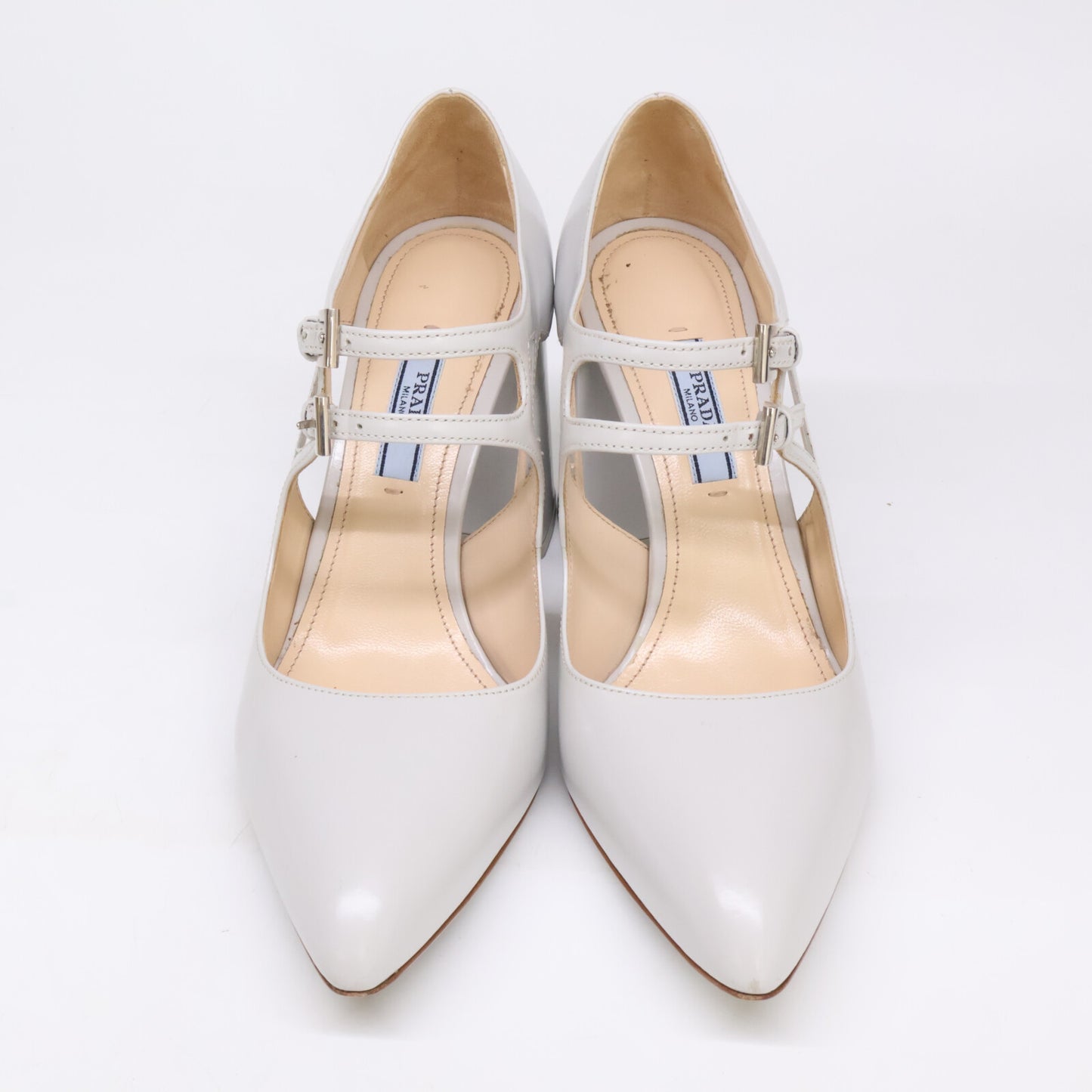 PRADA プラダ ダブルストラップ チャンキーヒールパンプス シューズ