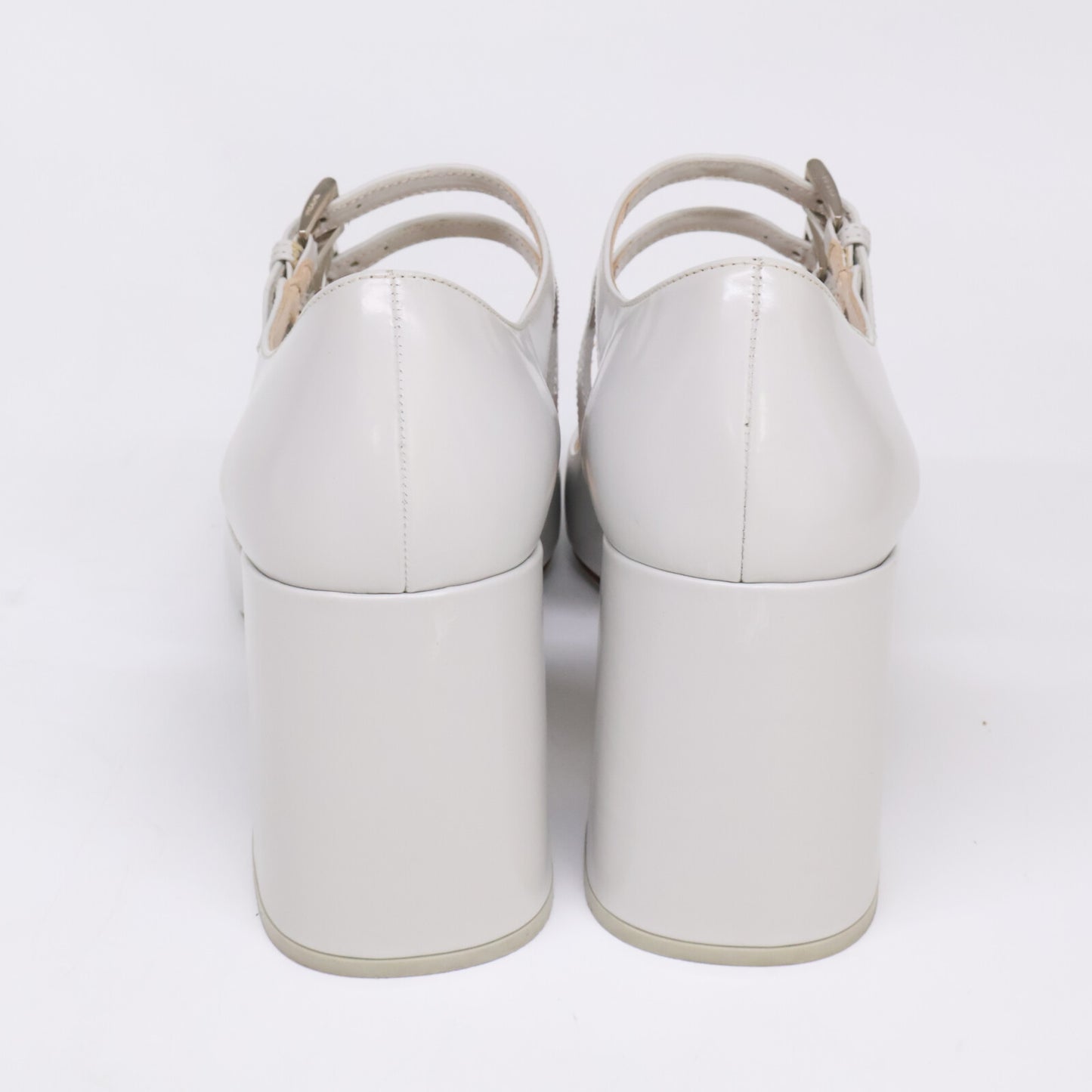 PRADA プラダ ダブルストラップ チャンキーヒールパンプス シューズ