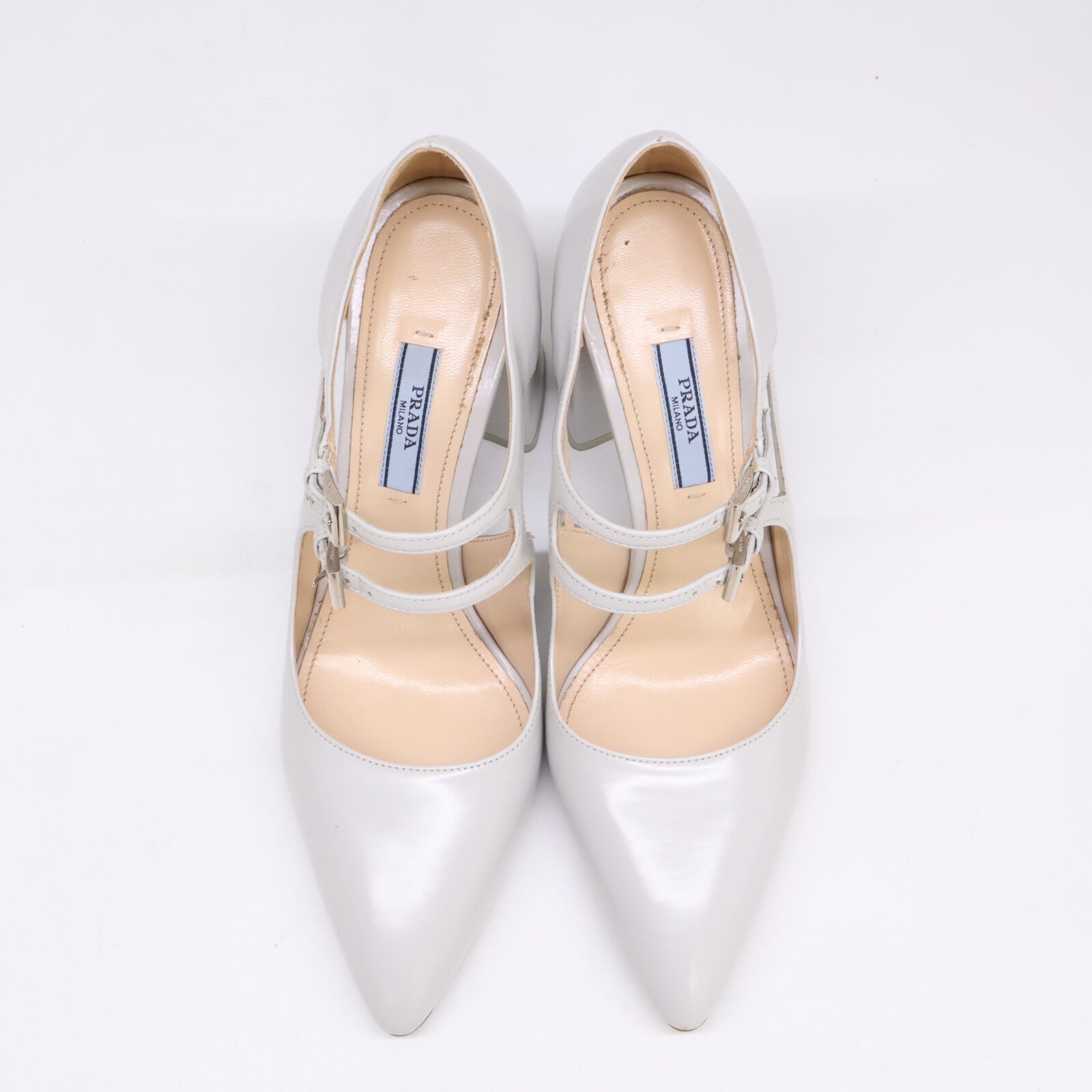 PRADA プラダ ダブルストラップ チャンキーヒールパンプス シューズ