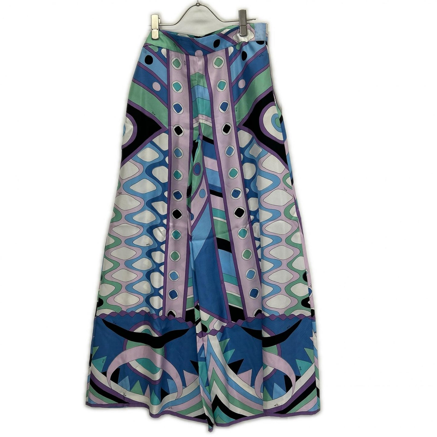EMILIO PUCCI エミリオプッチ 4HRT02 プッチ柄 シルク ワイドパンツ ボトムス