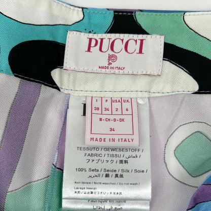EMILIO PUCCI エミリオプッチ 4HRT02 プッチ柄 シルク ワイドパンツ ボトムス