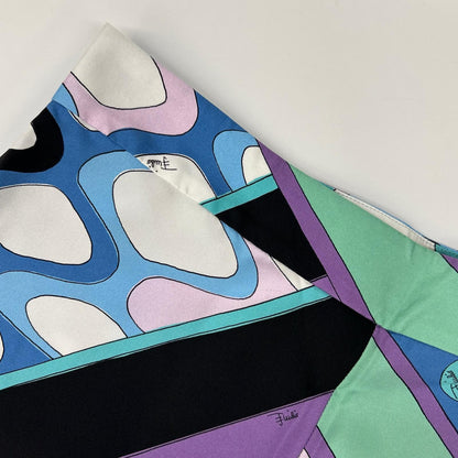 EMILIO PUCCI エミリオプッチ 4HRT02 プッチ柄 シルク ワイドパンツ ボトムス