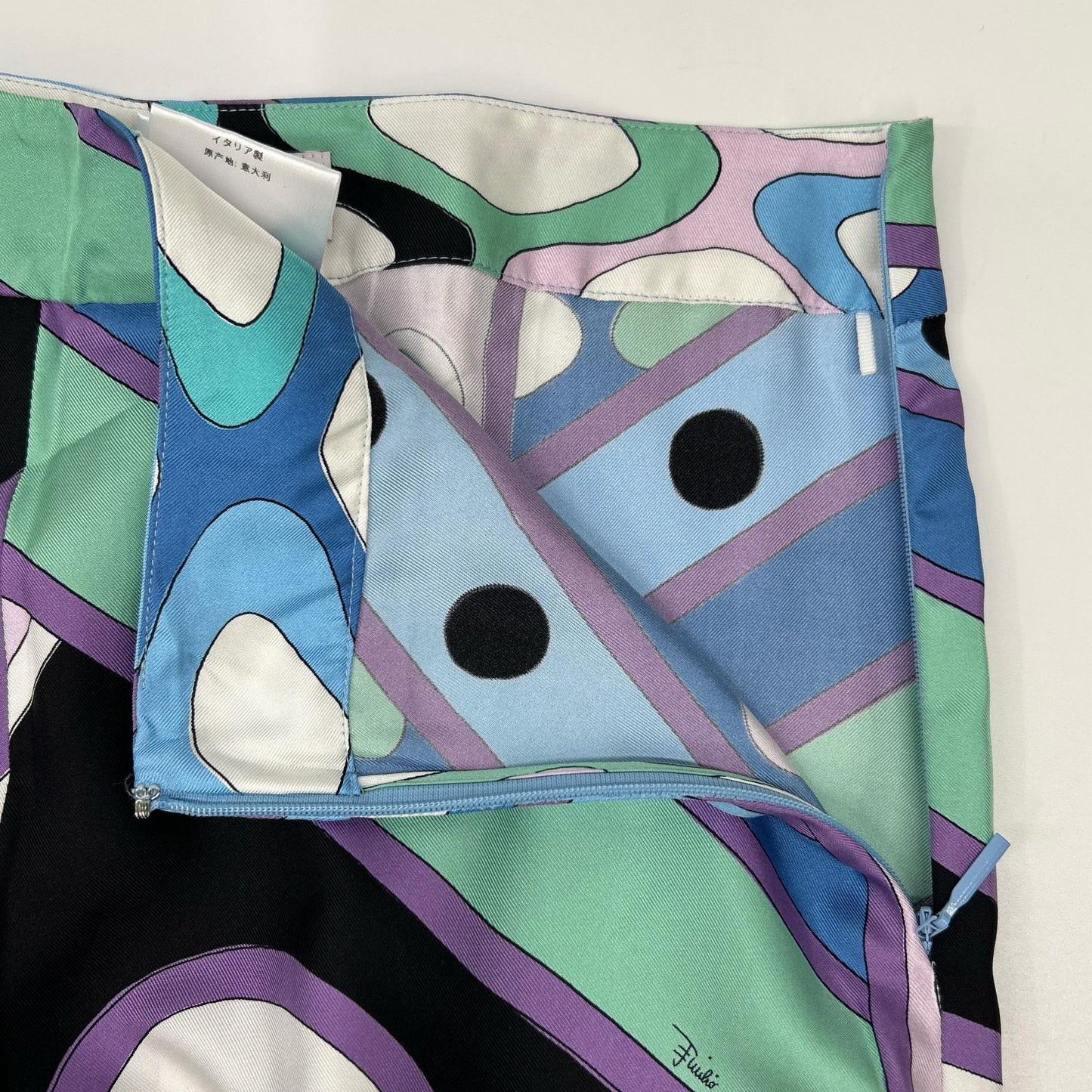 EMILIO PUCCI エミリオプッチ 4HRT02 プッチ柄 シルク ワイドパンツ ボトムス