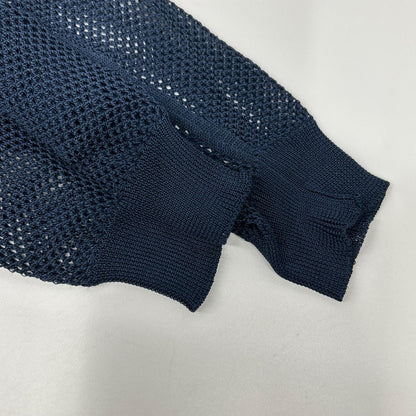 PRADA プラダ P24U49 ネイビー メッシュデザイン カットソー トップス