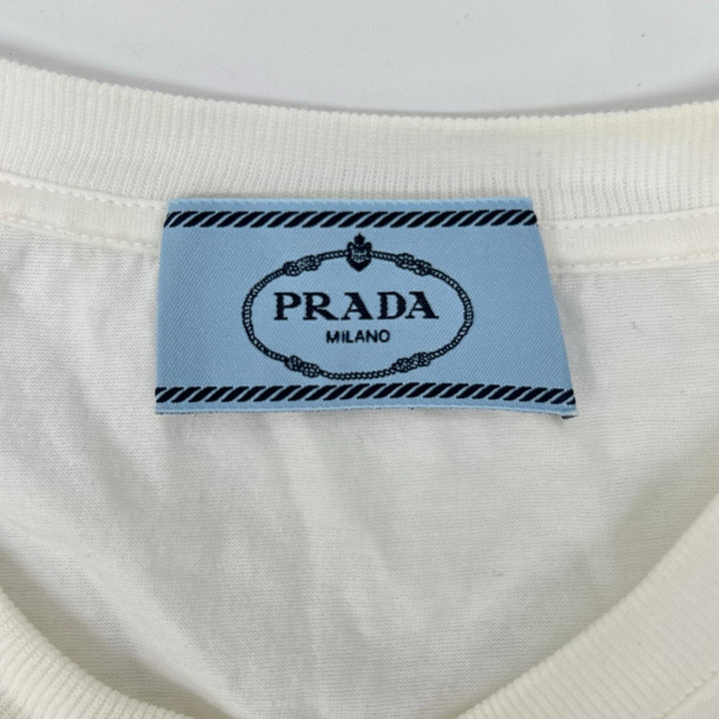 PRADA プラダ 35899 ホワイト フリルデザイン カットソー トップス