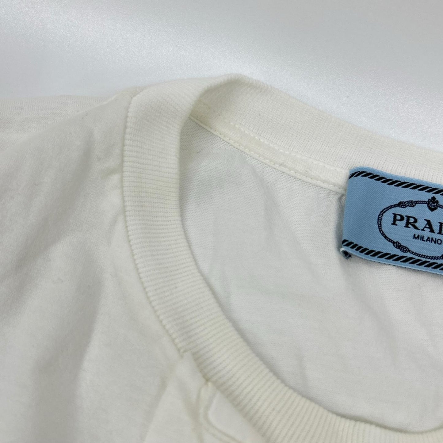 PRADA プラダ 35899 ホワイト フリルデザイン カットソー トップス