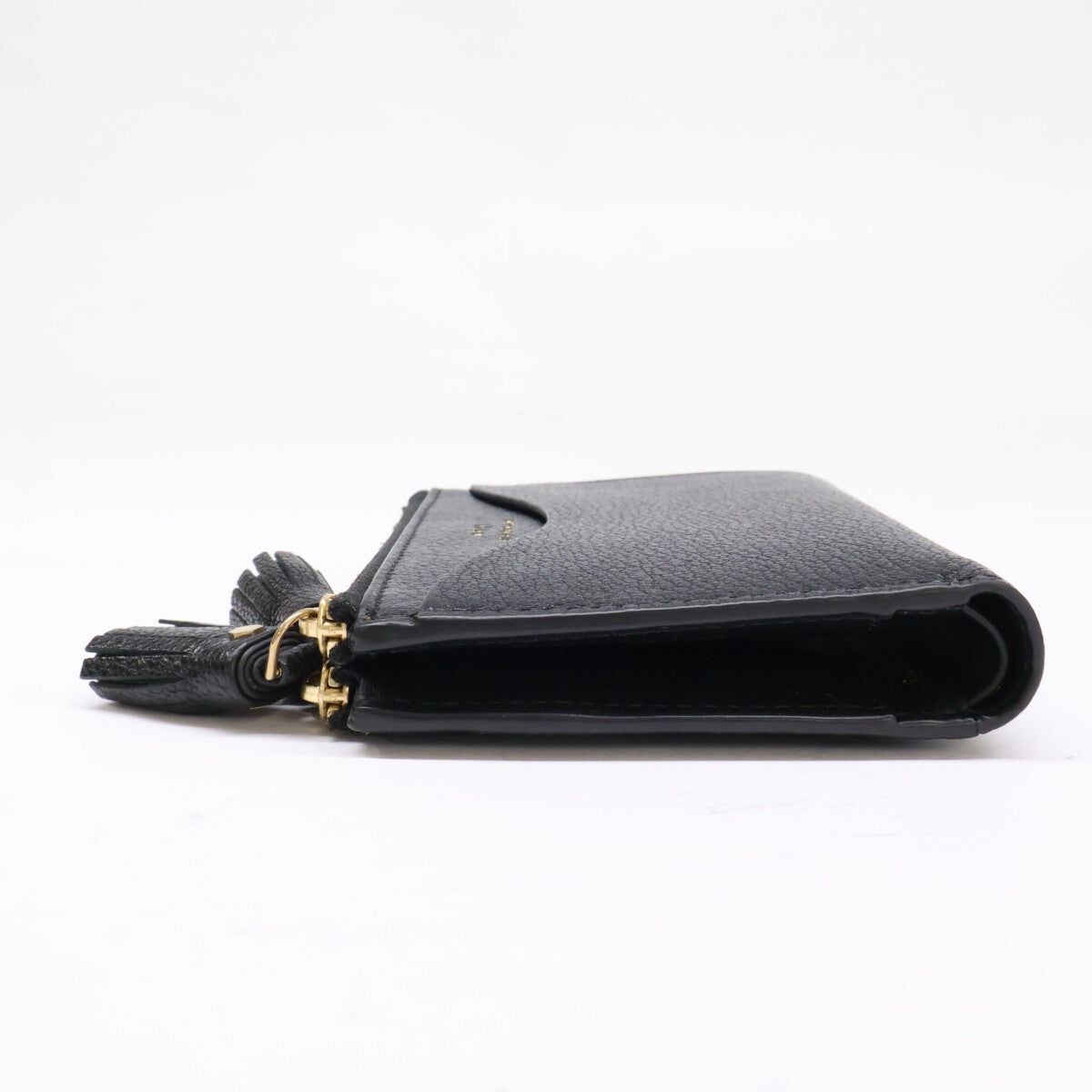 Anya Hindmarch アニヤ ハインドマーチ 【美品】5050925192279 Peeping Eyes スモール ダブルジップ ウォレット Shiny Capra in Black 二つ折り財布（小銭入れあり）