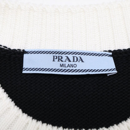 PRADA プラダ 美品 国内正規 24年製 23955 S231 1Z0 ロゴ刺繍 ニットワンピース ワンピース