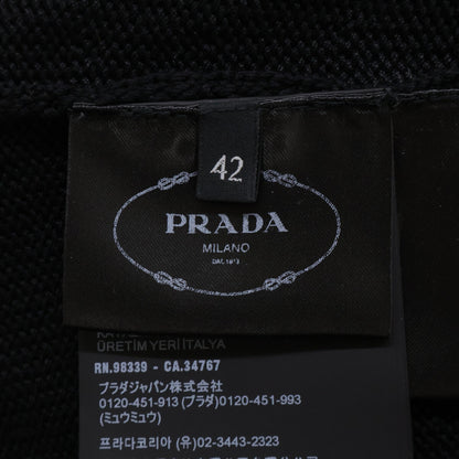 PRADA プラダ 美品 国内正規 24年製 23955 S231 1Z0 ロゴ刺繍 ニットワンピース ワンピース