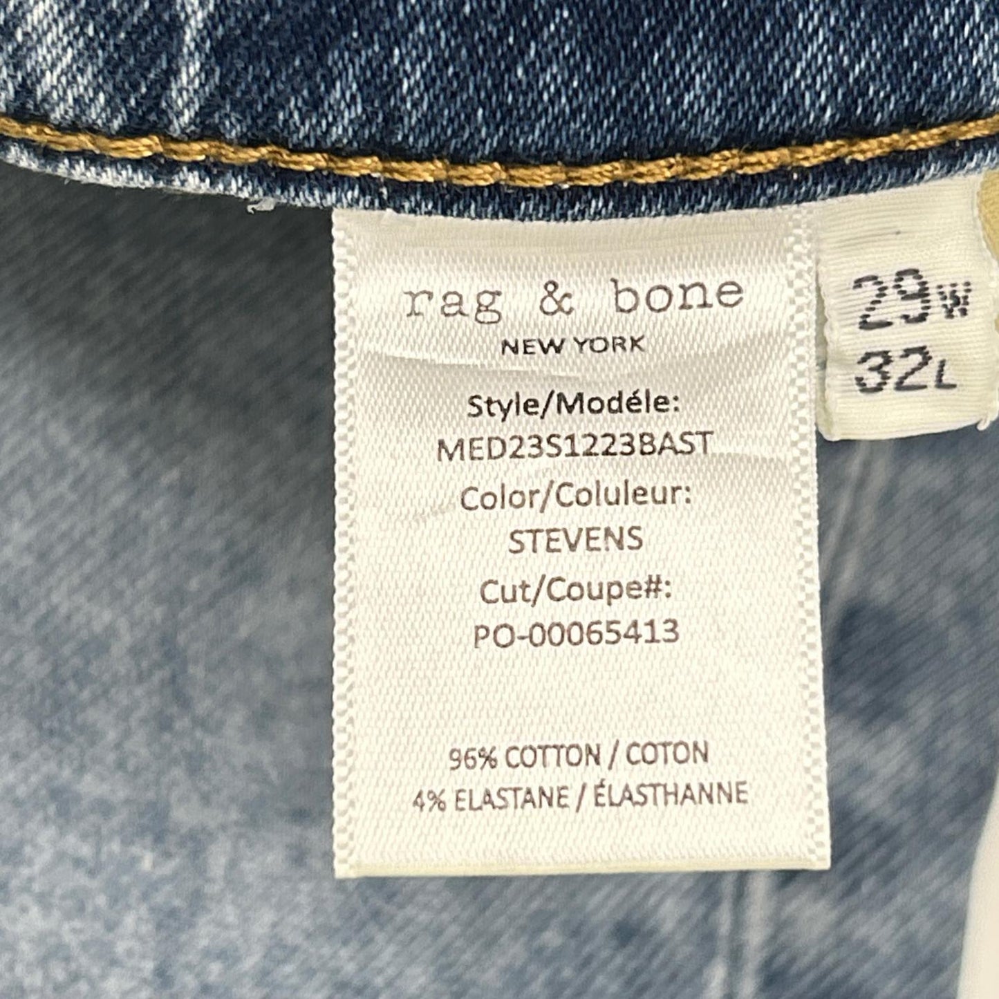 rag&bone ラグアンドボーン ブルー ストレート デニムパンツ ボトムス