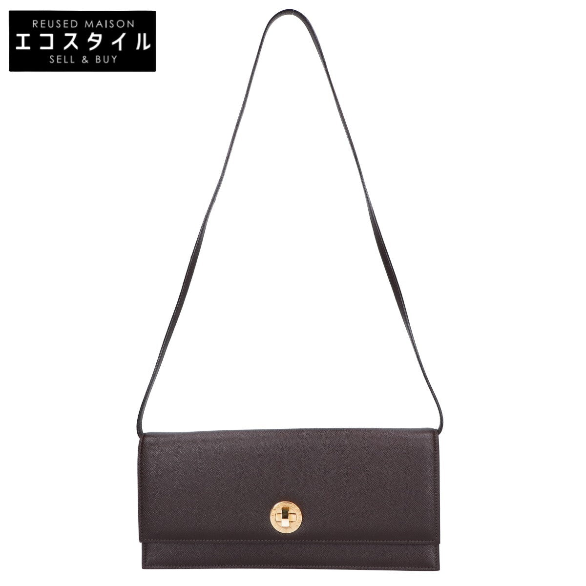 BVLGARI [Like new] leather turn-lock horizontal shoulder bag