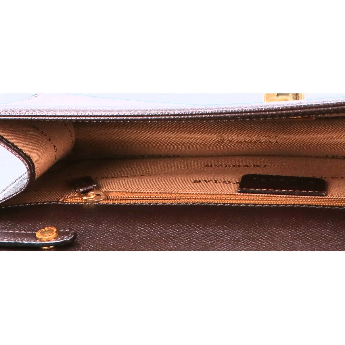 BVLGARI [Like new] leather turn-lock horizontal shoulder bag