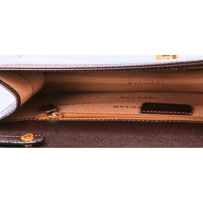 BVLGARI [Like new] leather turn-lock horizontal shoulder bag
