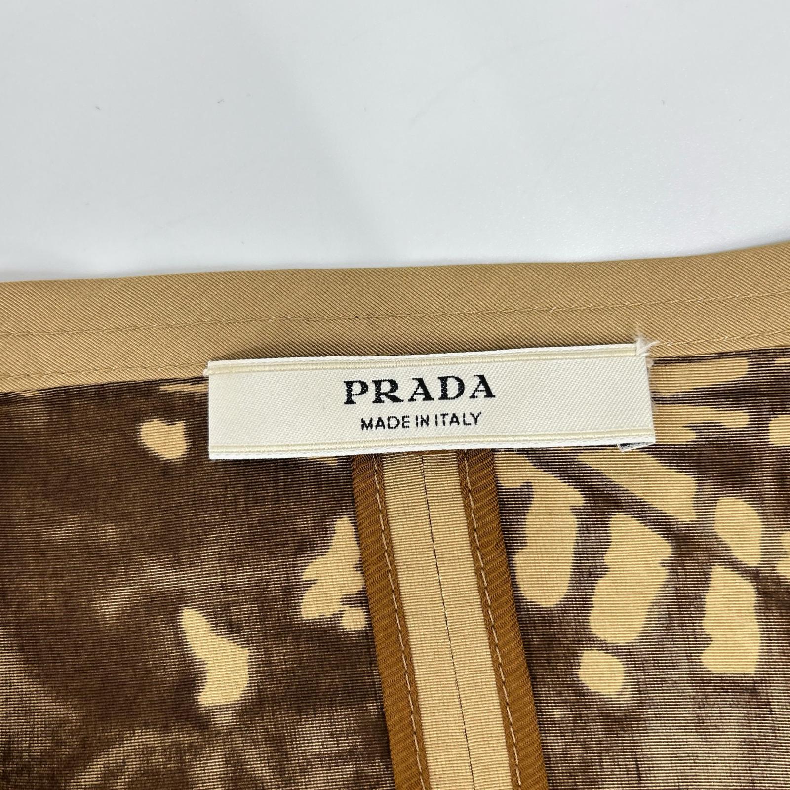 PRADA プラダ 2005SS プリント シルク ノーカラージャケット ジャケット