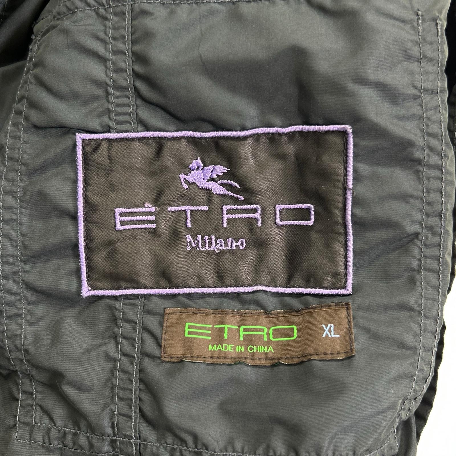 ETRO エトロ ネイビー ナイロン ミリタリージャケット ジャケット