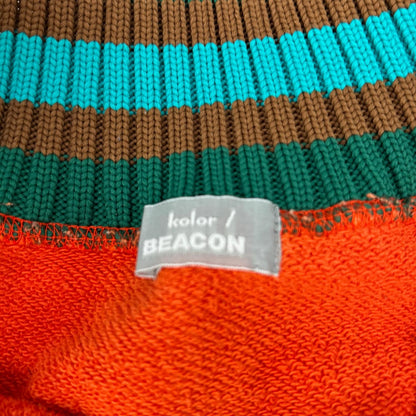 kolor BEACON カラー ビーコン 23WBM-T03234 オレンジ 30/10裏毛スウェットプルオーバー トップス