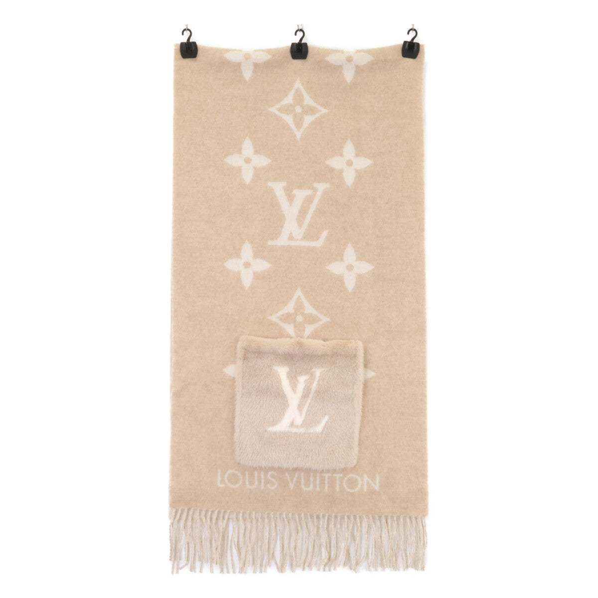 LOUIS VUITTON ルイヴィトン 新品同様 M74354 カシミヤ ミンク エシャルプ コールド レイキャビック マフラー