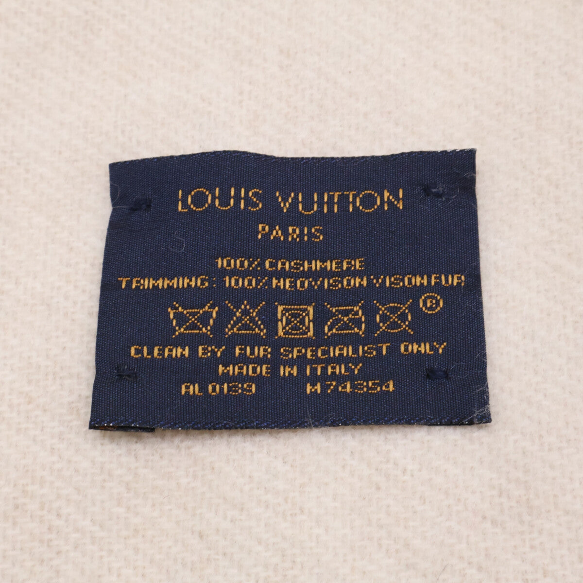 LOUIS VUITTON ルイヴィトン 新品同様 M74354 カシミヤ ミンク エシャルプ コールド レイキャビック マフラー