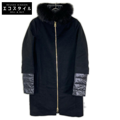 HERNO ヘルノ 37722-34370-3 カシミア ファー インナー ベスト付き ロングコート コート