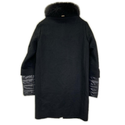 HERNO ヘルノ 37722-34370-3 カシミア ファー インナー ベスト付き ロングコート コート