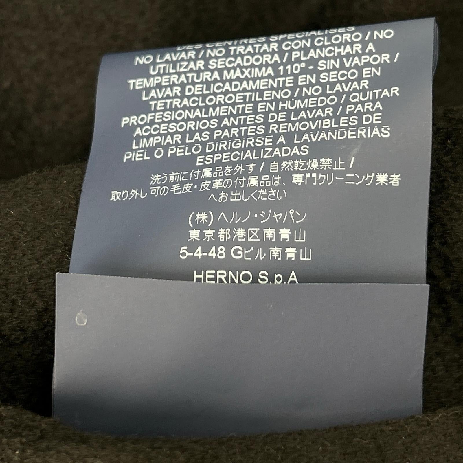 HERNO ヘルノ 37722-34370-3 カシミア ファー インナー ベスト付き ロングコート コート