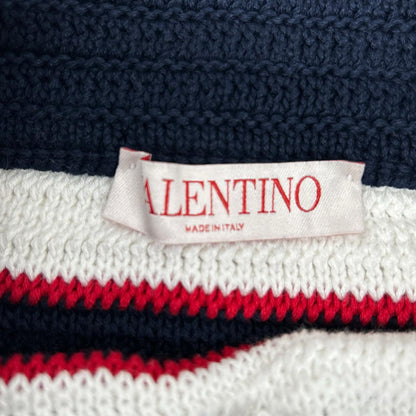 VALENTINO ヴァレンティノ ボーダー ロックスタッズ ニット ミニスカート スカート