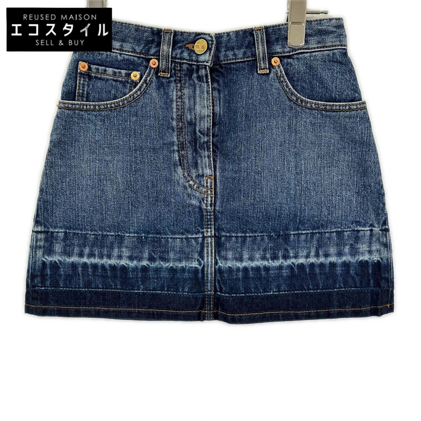 VALENTINO ヴァレンティノ Vロゴ 金具デニムミニスカート スカート