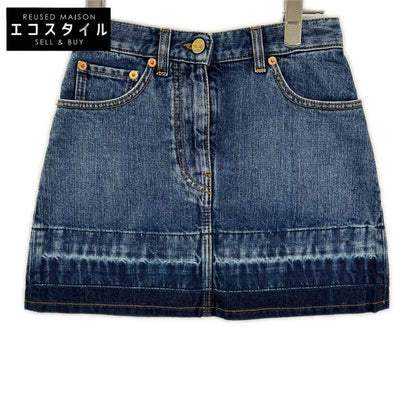 VALENTINO ヴァレンティノ Vロゴ 金具デニムミニスカート スカート