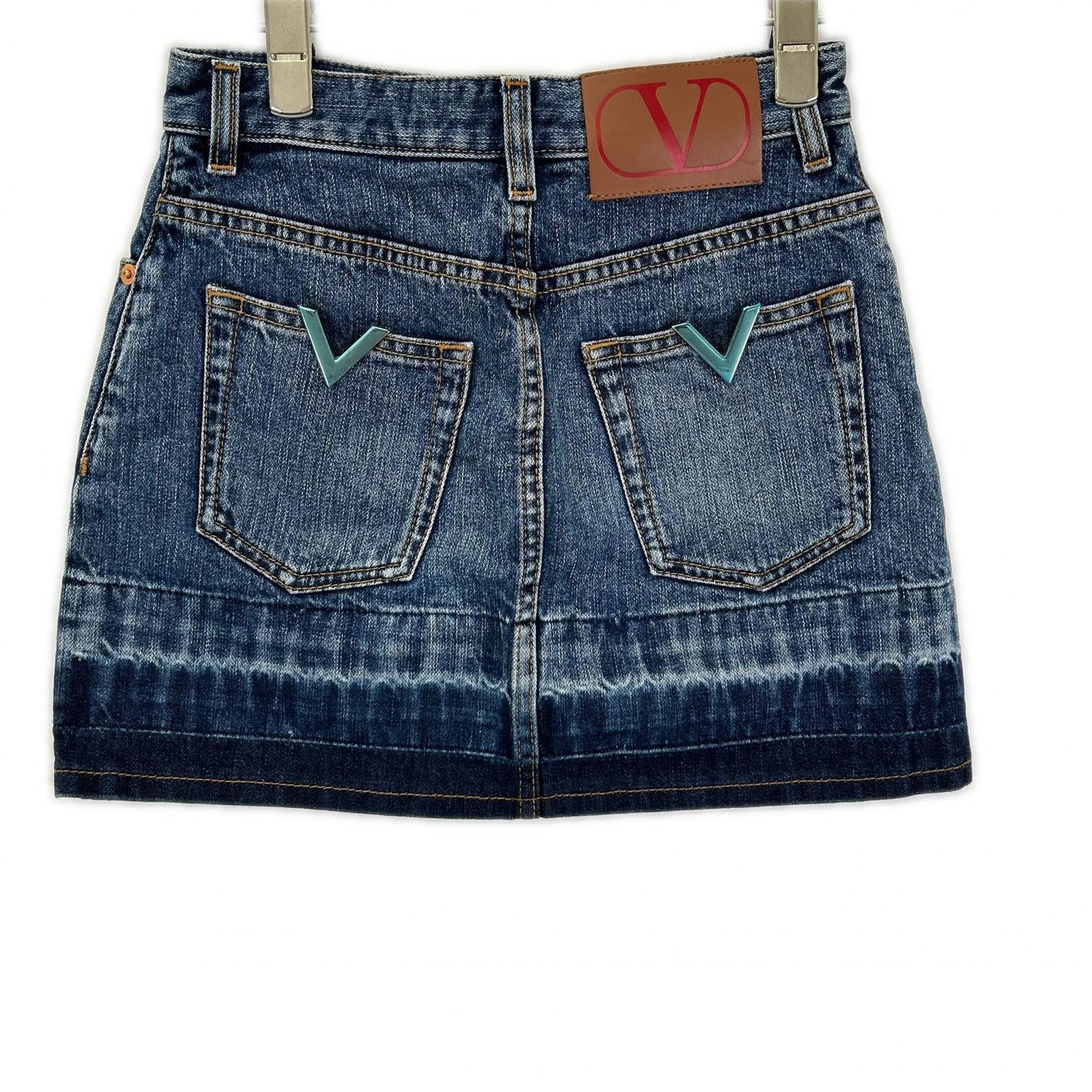 VALENTINO ヴァレンティノ Vロゴ 金具デニムミニスカート スカート