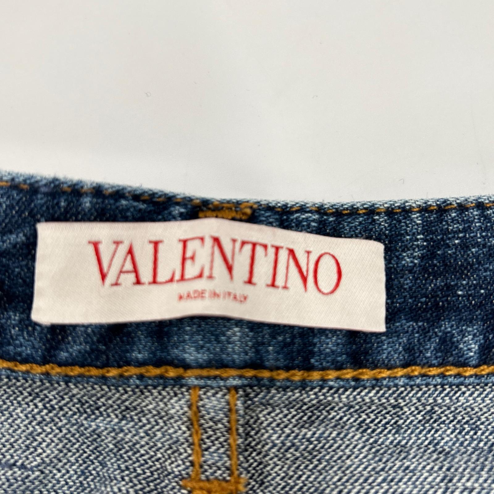 VALENTINO ヴァレンティノ Vロゴ 金具デニムミニスカート スカート
