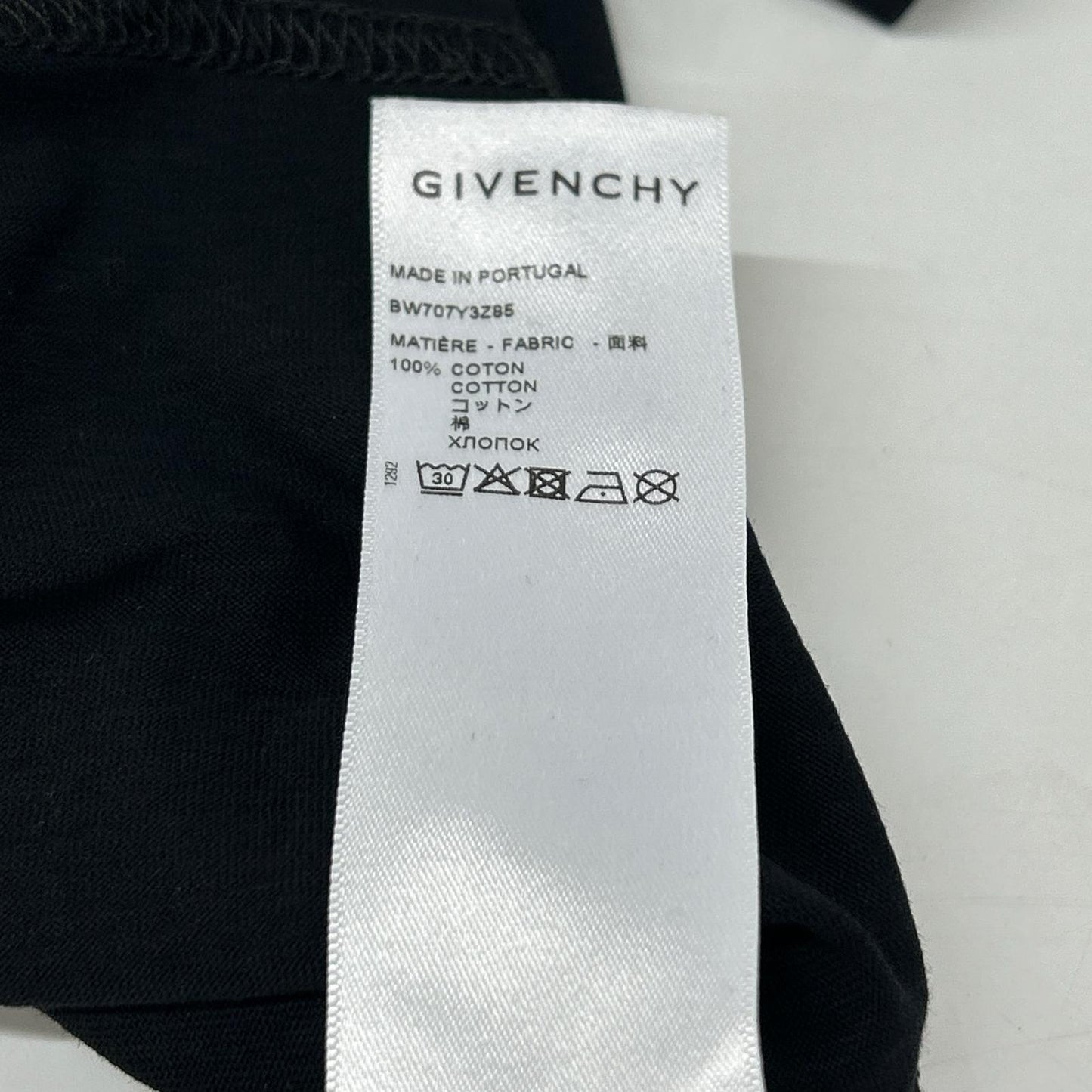 GIVENCHY BW707Y3Z85 terry-cloth logo T-shirt top