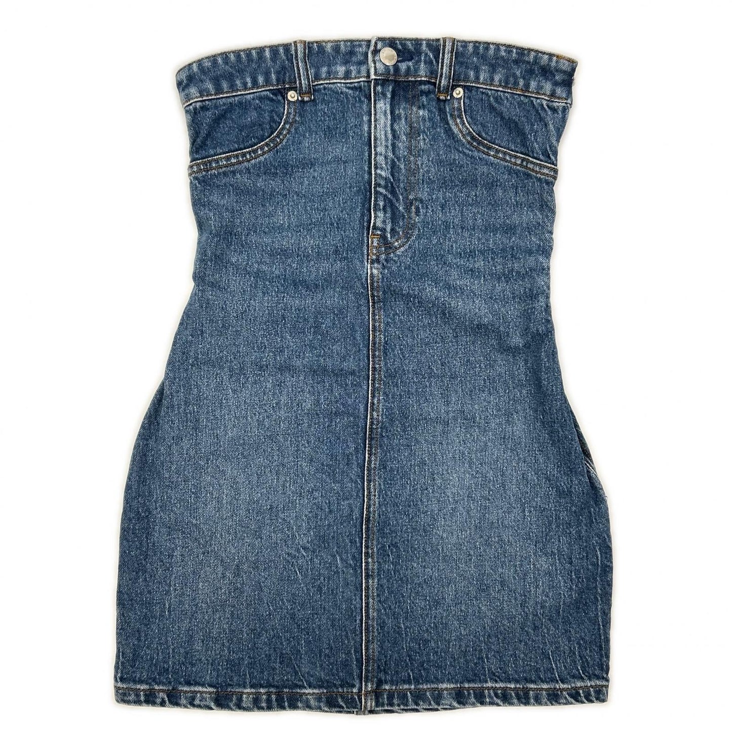 ALEXANDER WANG アレキサンダーワン 4DC3246465 ベアトップ デニム ミニドレス ワンピース ワンピース