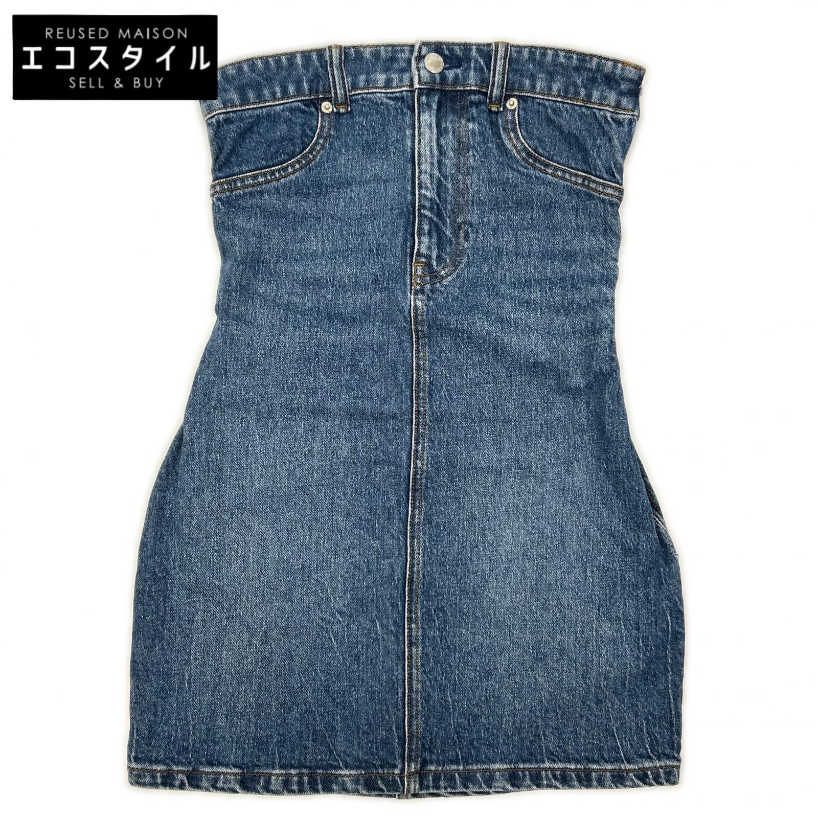 ALEXANDER WANG アレキサンダーワン 4DC3246465 ベアトップ デニム ミニドレス ワンピース ワンピース