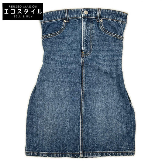 ALEXANDER WANG アレキサンダーワン 4DC3246465 ベアトップ デニム ミニドレス ワンピース ワンピース