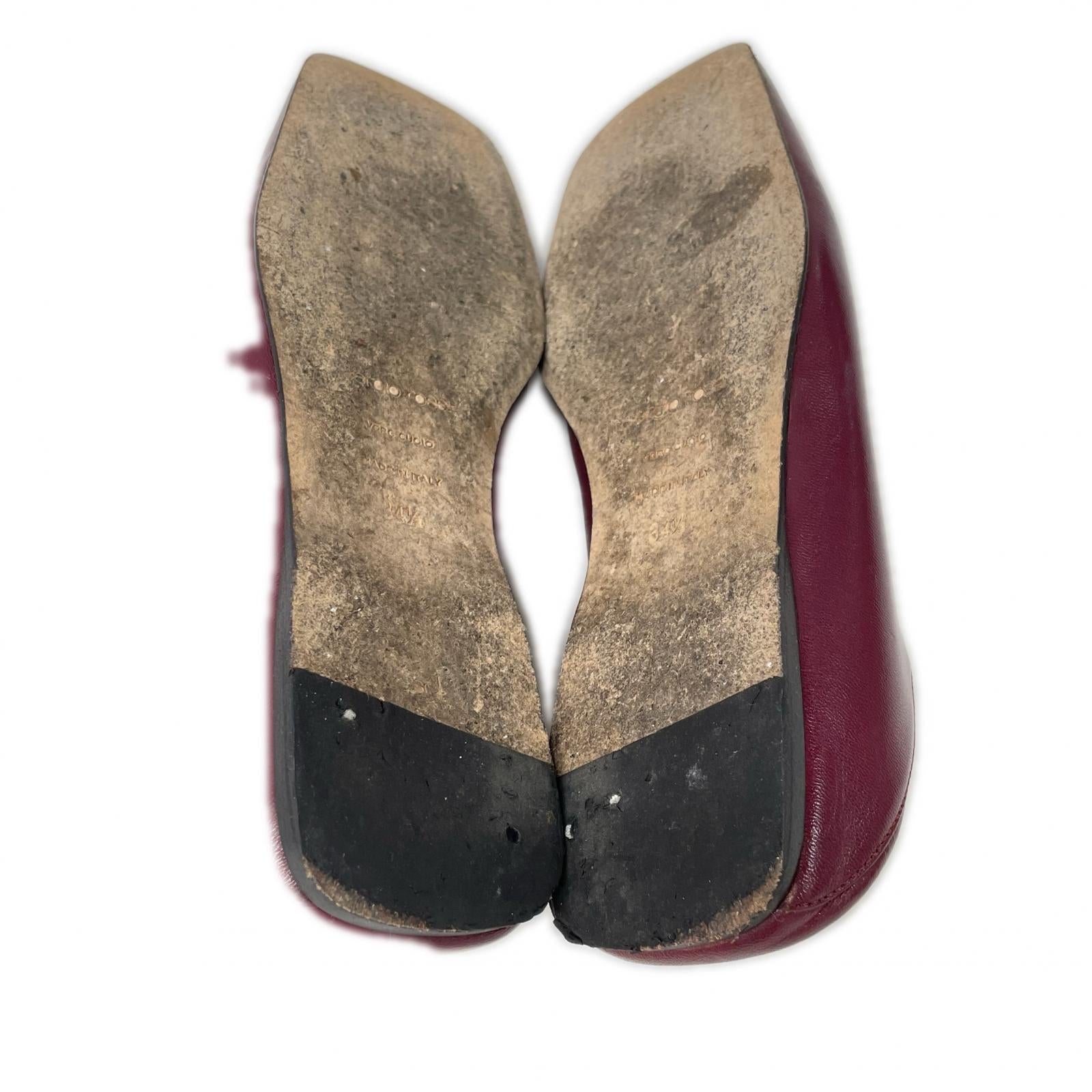 Sergio Rossi セルジオロッシ A77990 SR1 Scarpe Donna ロゴプレート レザー フラット スリッポン シューズ