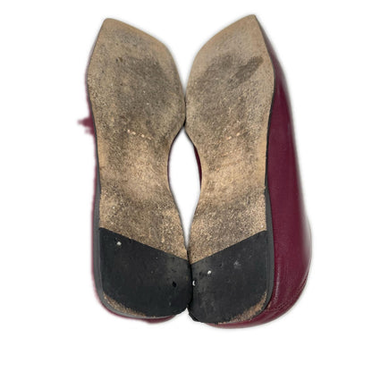 Sergio Rossi セルジオロッシ A77990 SR1 Scarpe Donna ロゴプレート レザー フラット スリッポン シューズ