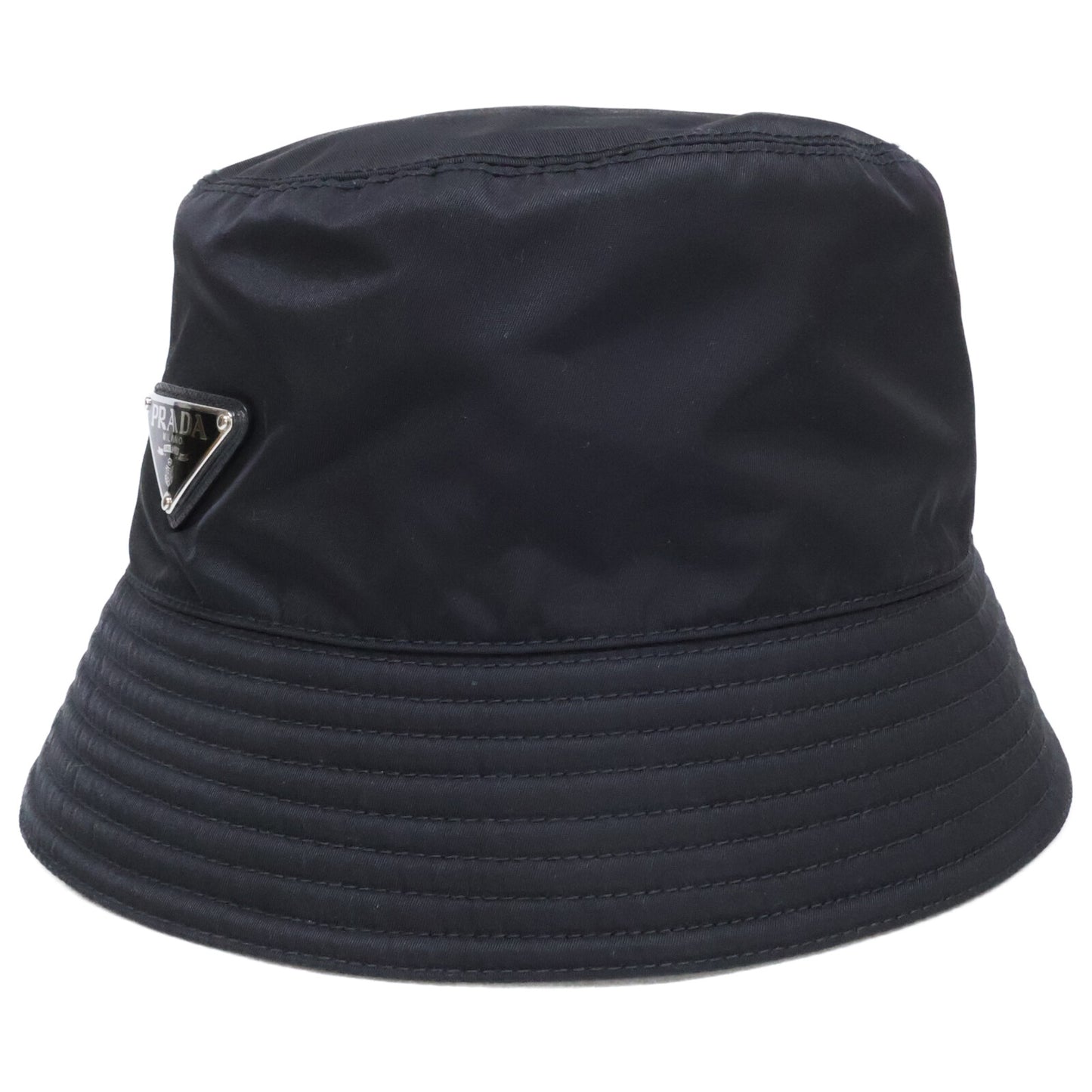 PRADA プラダ 【即決/国内正規】22年製 1HC137 2DMI Re-Nylon トライアングルロゴ ナイロン バケットハット 帽子