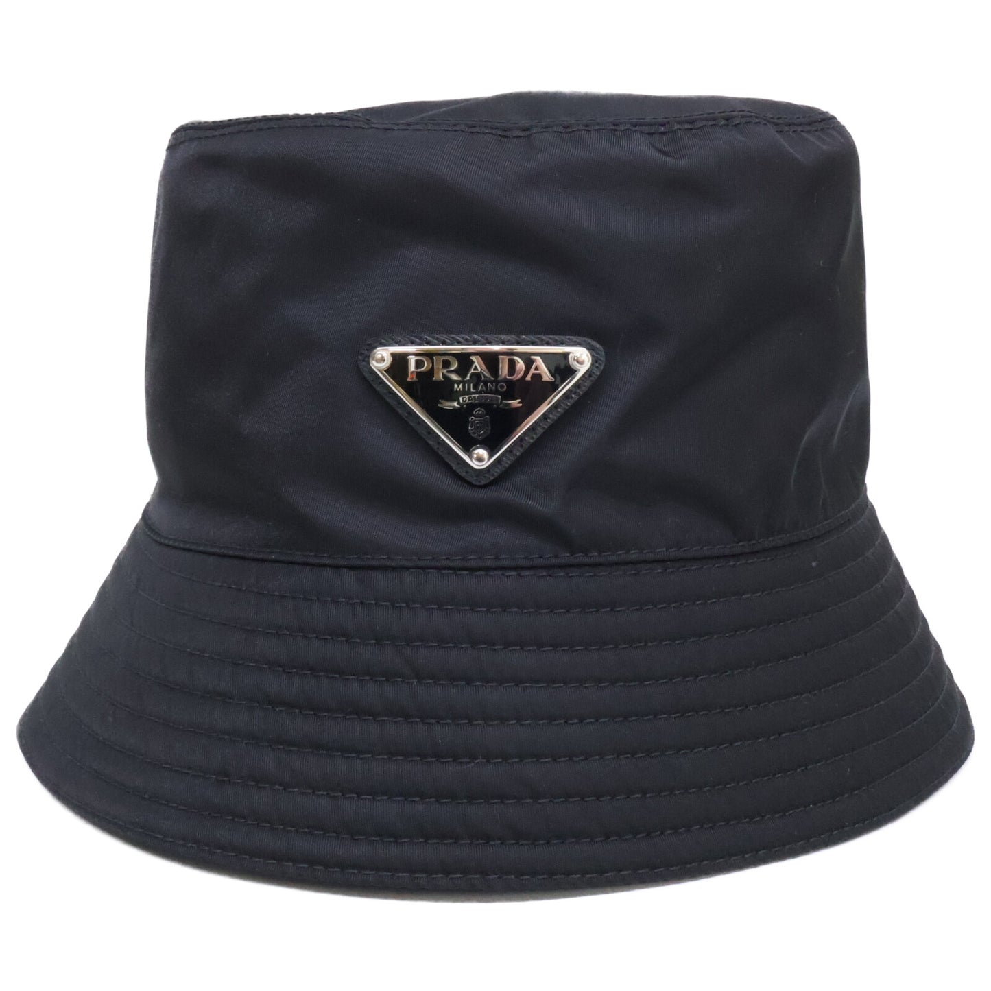 PRADA プラダ 【即決/国内正規】22年製 1HC137 2DMI Re-Nylon トライアングルロゴ ナイロン バケットハット 帽子