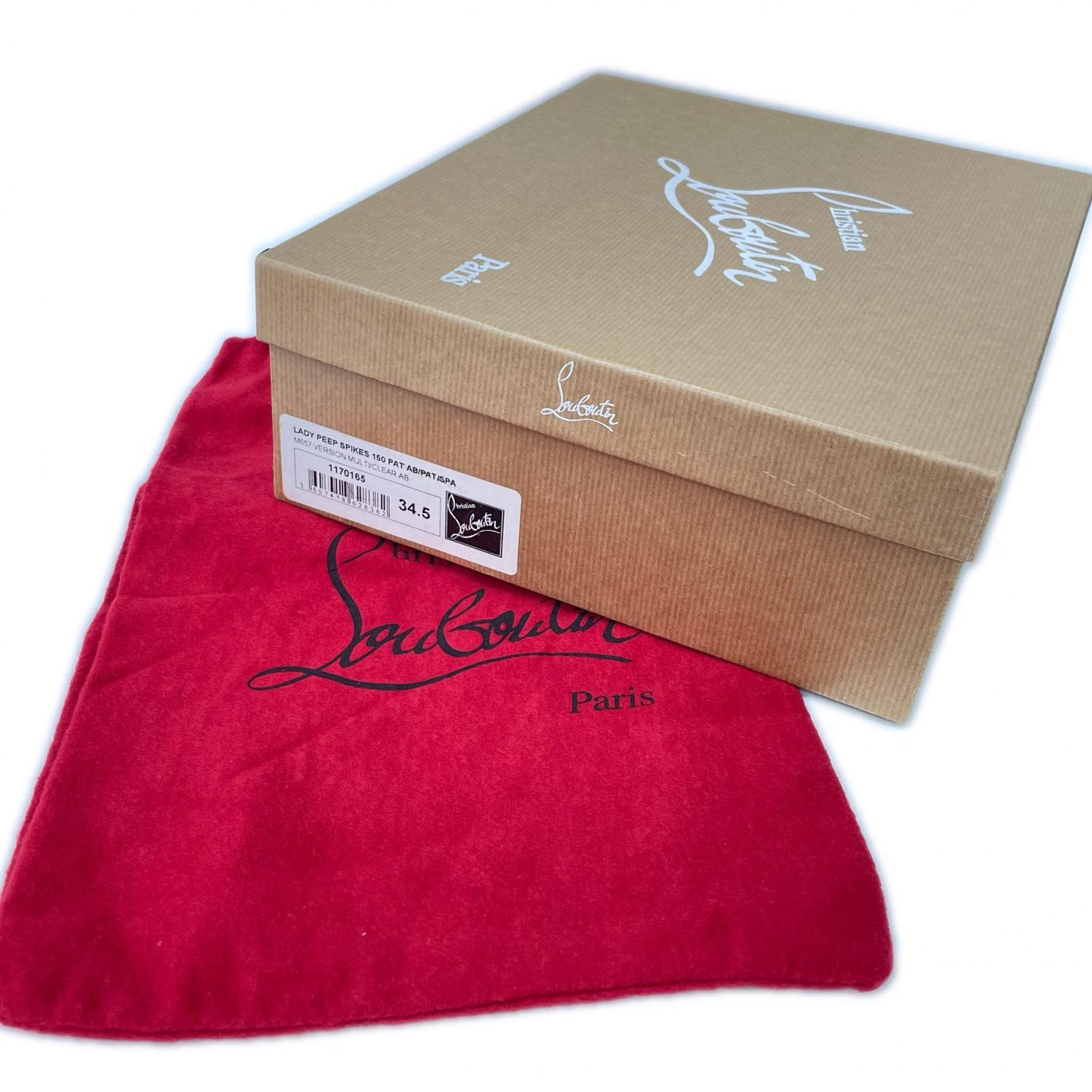 CHRISTIAN LOUBOUTIN クリスチャンルブタン 【美品】LADY PEEP SPIKES パテントレザー スタッズ ヒールパンプス シューズ