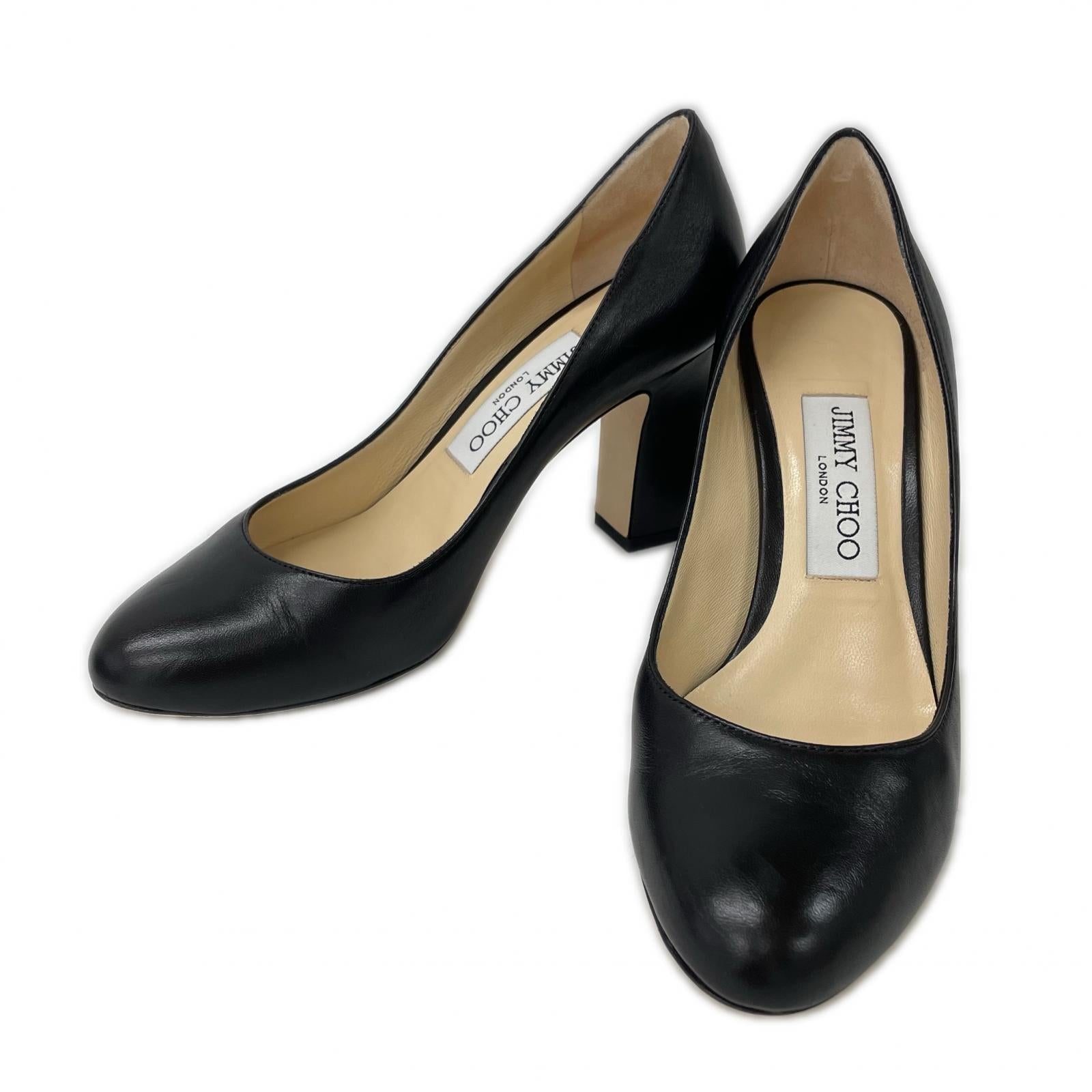 JIMMY CHOO ジミーチュウ BILLIE85 レザー チャンキーヒール パンプス シューズ