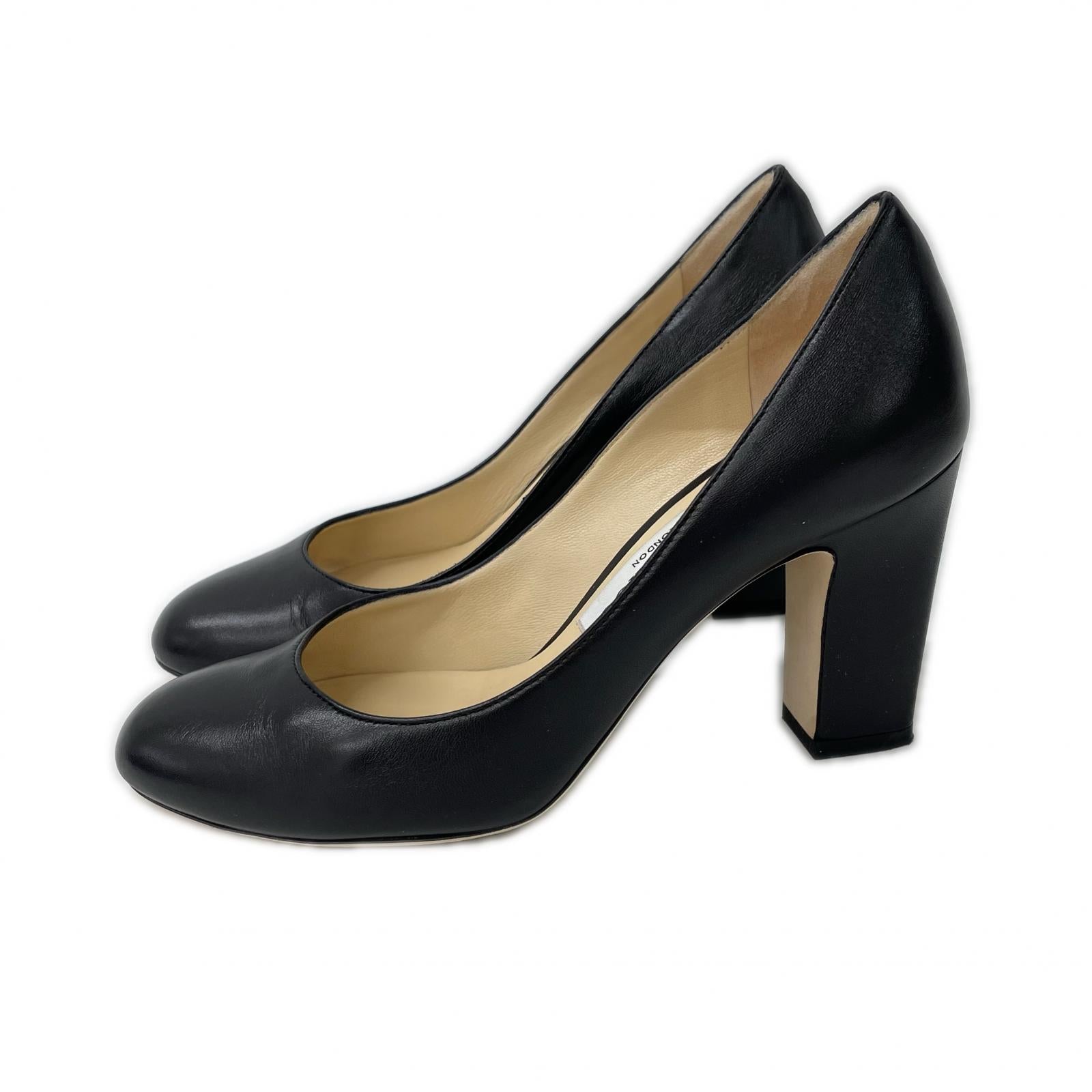 JIMMY CHOO ジミーチュウ BILLIE85 レザー チャンキーヒール パンプス シューズ