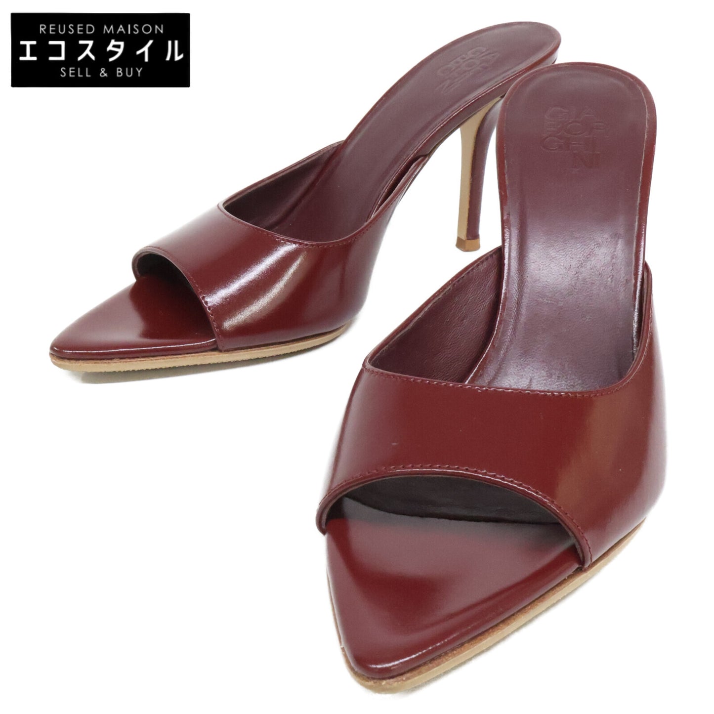 GIA BORGHINI ジア ボルギーニ 【美品】25SS PERNI 04 ポインテッドトゥ ミュール シューズ
