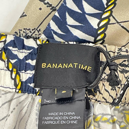BANANATIME バナナタイム 22-030-570-0021 シルク プリント イージーパンツ ボトムス