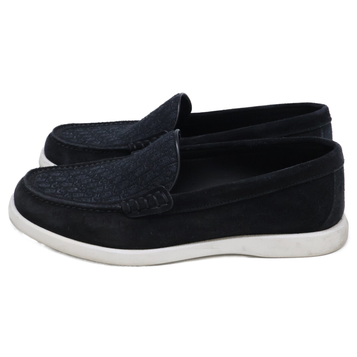 DIOR ディオール 【美品】Dior Granville スエード/ディオール オブリーク ジャカード ローファー シューズ