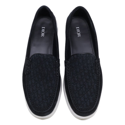 DIOR ディオール 【美品】Dior Granville スエード/ディオール オブリーク ジャカード ローファー シューズ